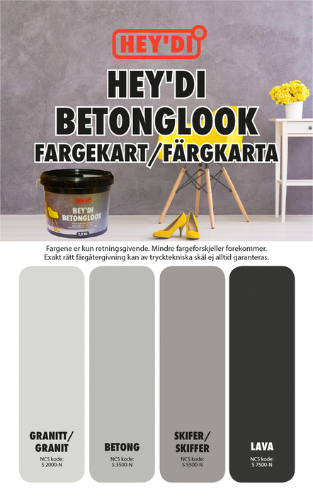 Hey'di Microsement Betonglook 2,2 kg granitt